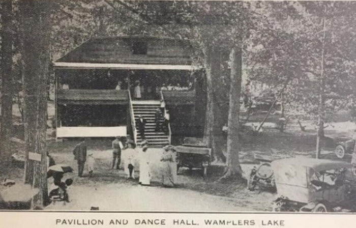 Dance Hall at Wamplers Lake - Old Post Card Photo (newer photo)